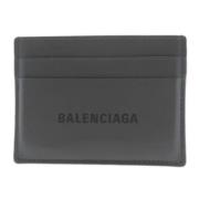 Pre-owned Leather wallets Balenciaga Vintage , Gray , Heren