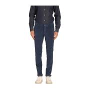 Velvet Gestreepte Slim Fit Chino Broek Mason's , Blue , Heren