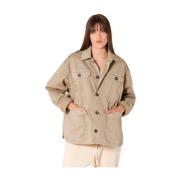 Geborduurd Field Jacket Florance Mason's , Beige , Dames