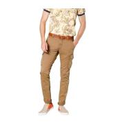 Extra Slim Cargo Broek Burnt Brown Mason's , Brown , Heren