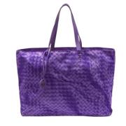 Pre-owned Leather totes Bottega Veneta Vintage , Purple , Dames