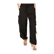 Cargo Jogger Broek Francis Modal Katoen Mason's , Black , Dames