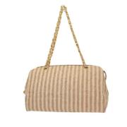 Pre-owned Leather chanel-bags Chanel Vintage , Beige , Dames