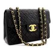 Pre-owned Leather chanel-bags Chanel Vintage , Black , Dames