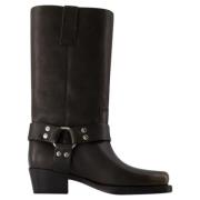 Leather boots Paris Texas , Black , Dames