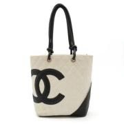 Pre-owned Leather totes Chanel Vintage , Black , Dames