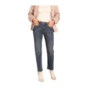 Navy Blauw Stretch Denim Damesbroek Mason's , Blue , Dames