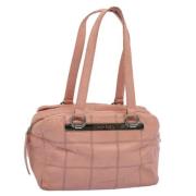 Pre-owned Leather chanel-bags Chanel Vintage , Pink , Dames