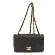 Pre-owned Leather shoulder-bags Chanel Vintage , Black , Dames