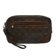 Pre-owned Canvas clutches Louis Vuitton Vintage , Brown , Dames