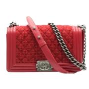 Pre-owned Leather crossbody-bags Chanel Vintage , Red , Dames