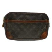 Pre-owned Canvas clutches Louis Vuitton Vintage , Brown , Dames