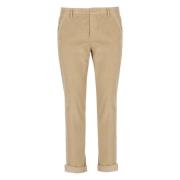 Ribfluwelen Katoenen Broek met Zakken Dondup , Beige , Heren