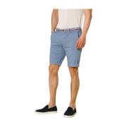 Slim Stretch Chino Bermuda Shorts Mason's , Blue , Heren