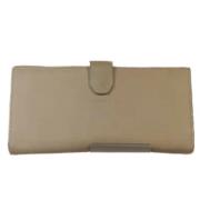 Pre-owned Leather wallets Loewe Pre-owned , Beige , Dames