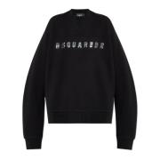 Sweatshirt met logo Dsquared2 , Black , Dames