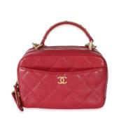 Pre-owned Leather chanel-bags Chanel Vintage , Red , Dames