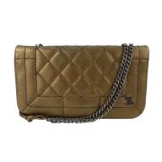 Pre-owned Leather chanel-bags Chanel Vintage , Beige , Dames