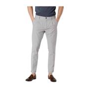 Gestreepte Seersucker Wortelpas Chino Broek Mason's , Blue , Heren