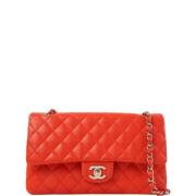 Pre-owned Leather chanel-bags Chanel Vintage , Red , Dames