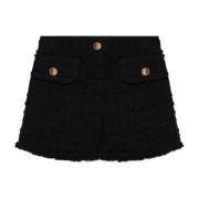 Tweed Shorts Versace , Black , Dames