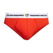 Boxershorts met logo Dsquared2 , Red , Heren