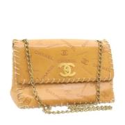 Pre-owned Leather chanel-bags Chanel Vintage , Brown , Dames