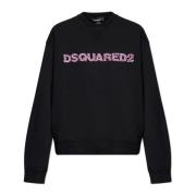 Sweatshirt met logo Dsquared2 , Black , Dames