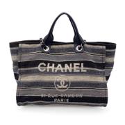 Pre-owned Leather totes Chanel Vintage , Black , Dames