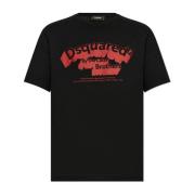 Bedrukt T-shirt Dsquared2 , Black , Heren