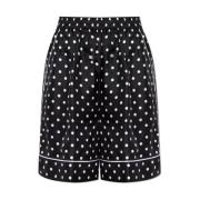 Zijden shorts Dolce & Gabbana , Black , Dames