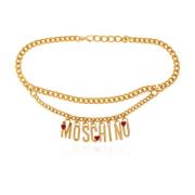 Messing riem Moschino , Yellow , Dames