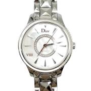 Pre-owned Stainless Steel watches Dior Vintage , White , Dames