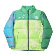 Limited Edition Nuptse Jacket Groen/Blauw Kaws , Multicolor , Heren