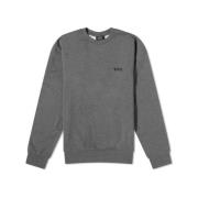 Grijze Ronde Hals Sweatshirt 100% Katoen A.p.c. , Gray , Heren