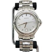 Pre-owned Stainless Steel watches Gucci Vintage , White , Dames