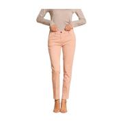 Slimme Dames Chino Broek in Satijn Mason's , Pink , Dames