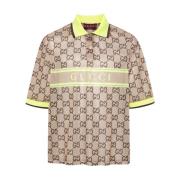 Geperforeerde GG Supreme Polo Shirt Gucci , Multicolor , Heren