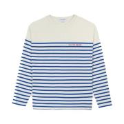 Iconische geborduurde logo gestreepte top Maison Labiche , Multicolor ...