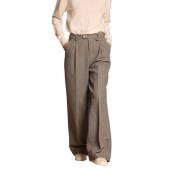 Grijze Chino Broek met Lurex Streep Mason's , Gray , Dames