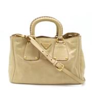 Pre-owned Leather prada-bags Prada Vintage , Beige , Dames