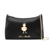 Zwarte Schoudertas met Kikker Motief Love Moschino , Black , Dames