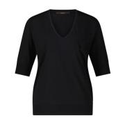 V-hals Shirt Lichtgewicht Zacht Stof Windsor , Black , Dames