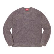 Paarse Mohair Sweater Beperkte Oplage Supreme , Purple , Heren