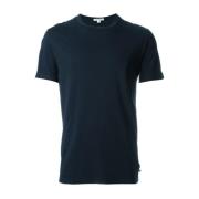 Klassiek Blauw Katoenen T-shirt James Perse , Blue , Heren