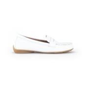 Witte leren mocassins Gabor , White , Dames