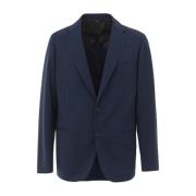 Blauwe Casual Jas Single-Breasted Brioni , Blue , Heren