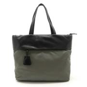 Pre-owned Leather totes Prada Vintage , Gray , Dames