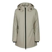 Ijskleurige nylon jas met capuchon Save The Duck , Beige , Dames