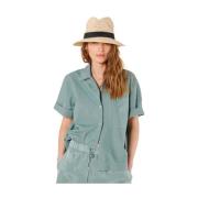 Dames Florida Poplin Shirt Mintgroen Mason's , Green , Dames